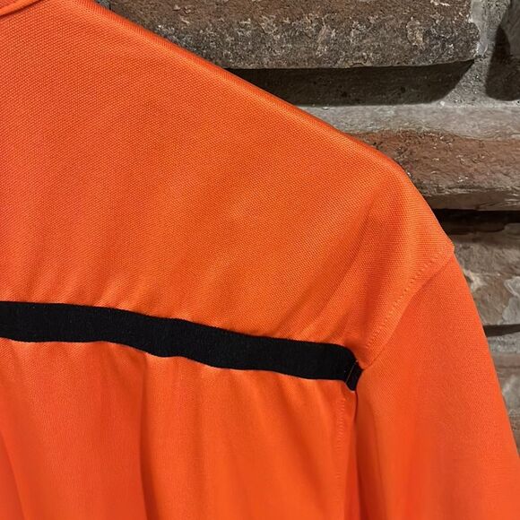J. Lindeberg Orange and Black Golf Polo - Picture 7 of 8